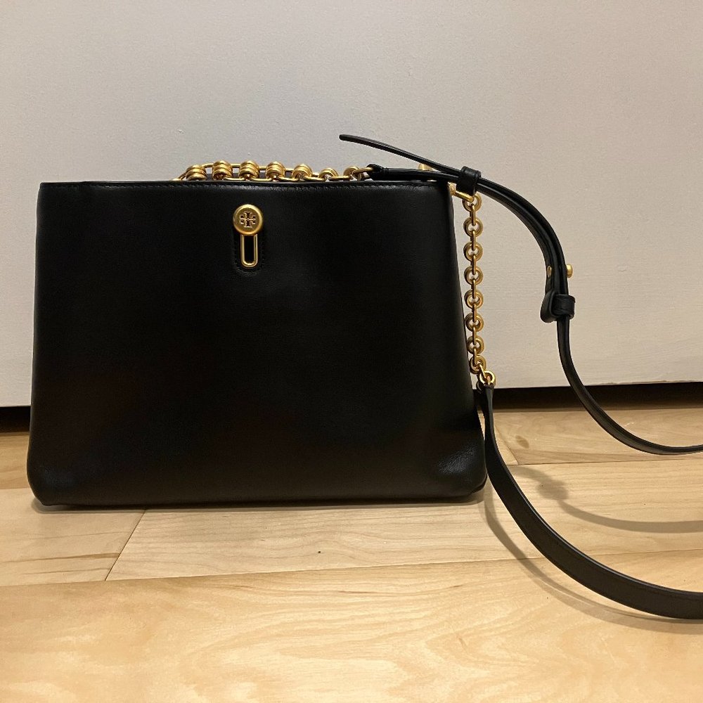 Tory Burch Lily Crossbody Leather (Black)